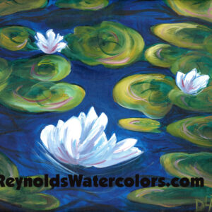 Lilly pads in blue water